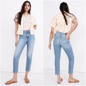 Madewell The High-Waist Slim Boyjean in Summit Wash
